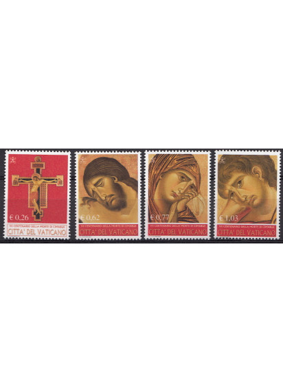 2002 Vaticano 7° Centenario Morte di Cimabue 4 Valori Sassone 1276-9